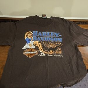 Harley-Davidson Dark Brown Graphic Tee - Short Sleeve